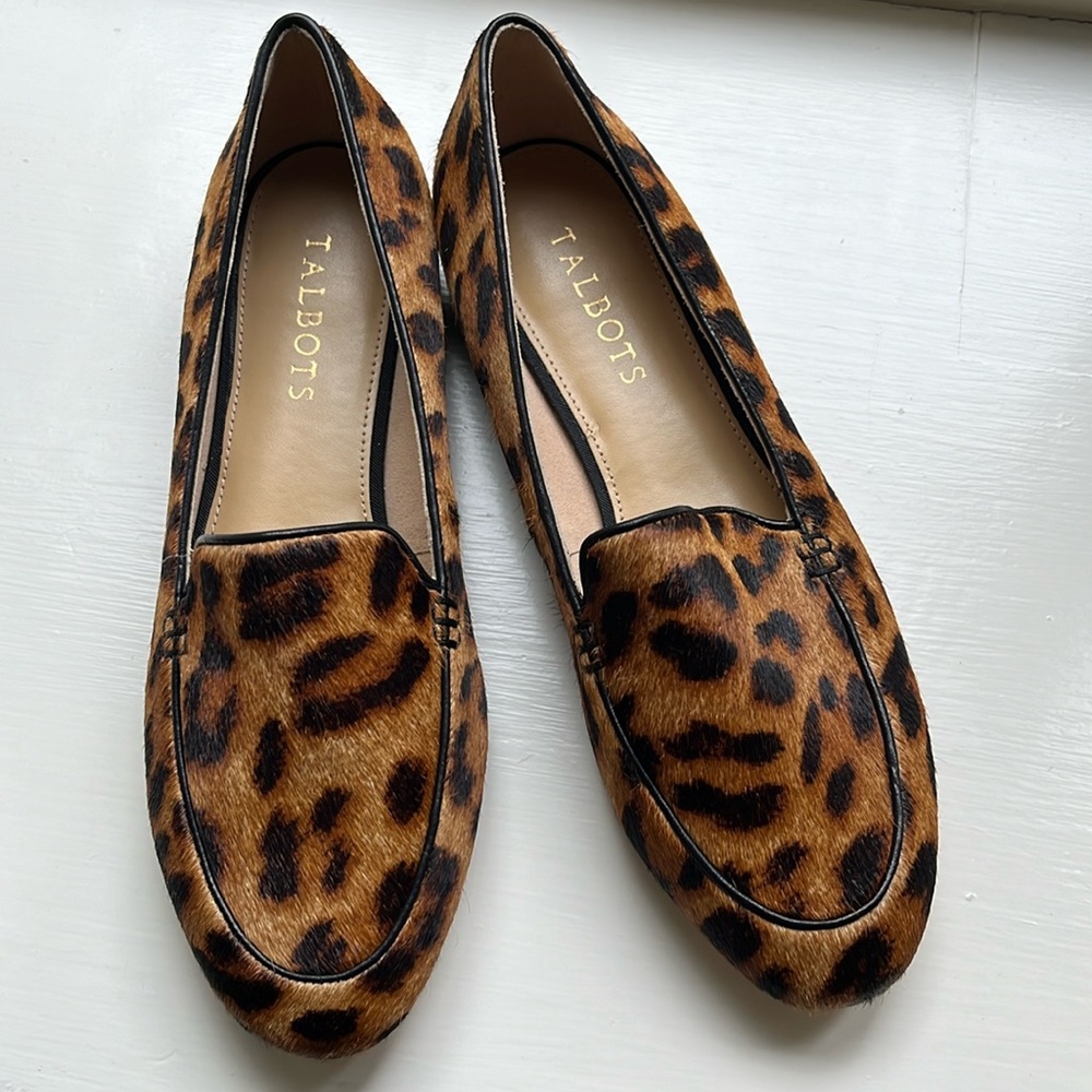 Talbots size 8 calf hair loafers